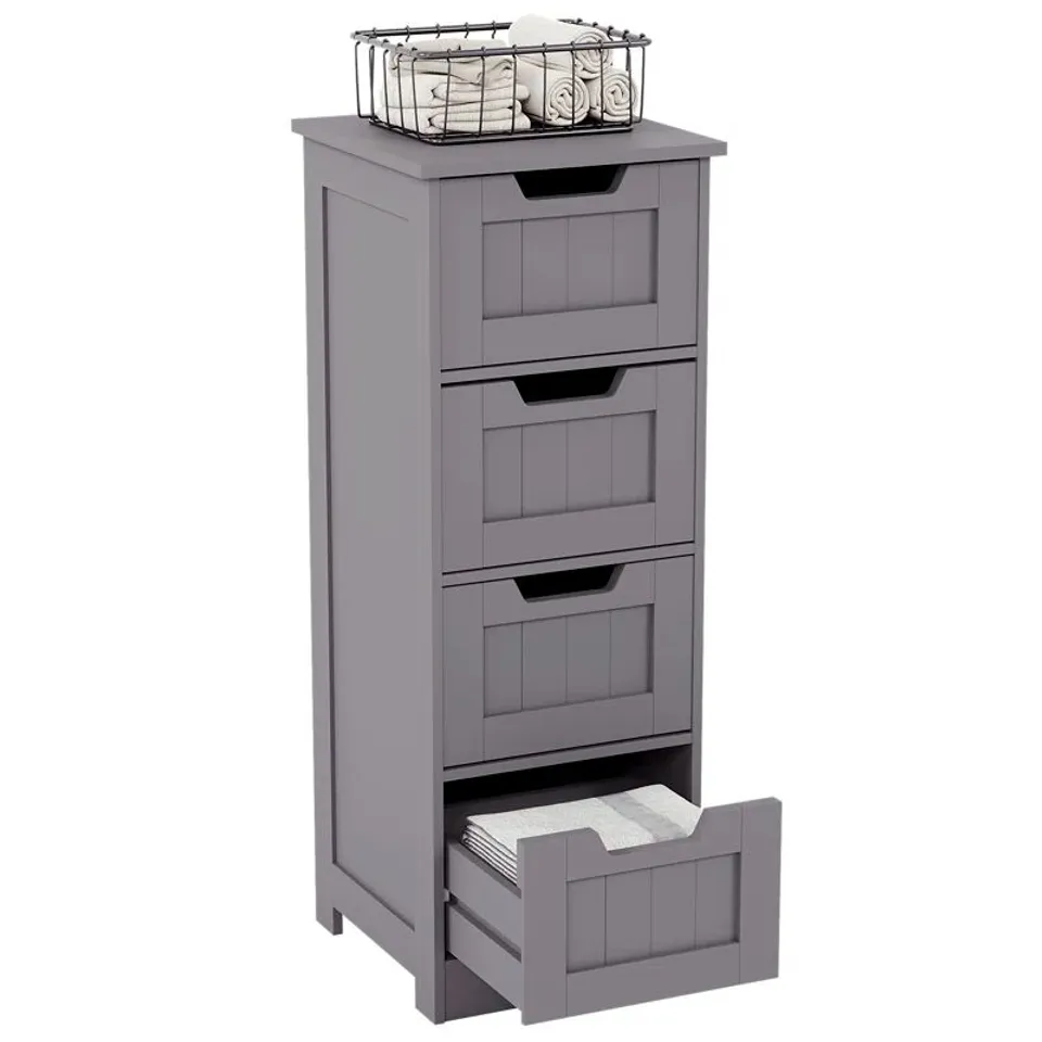 BOXED MILANO 30 X 81CM FREE STANDING CABINET - GREY (1 BOX)