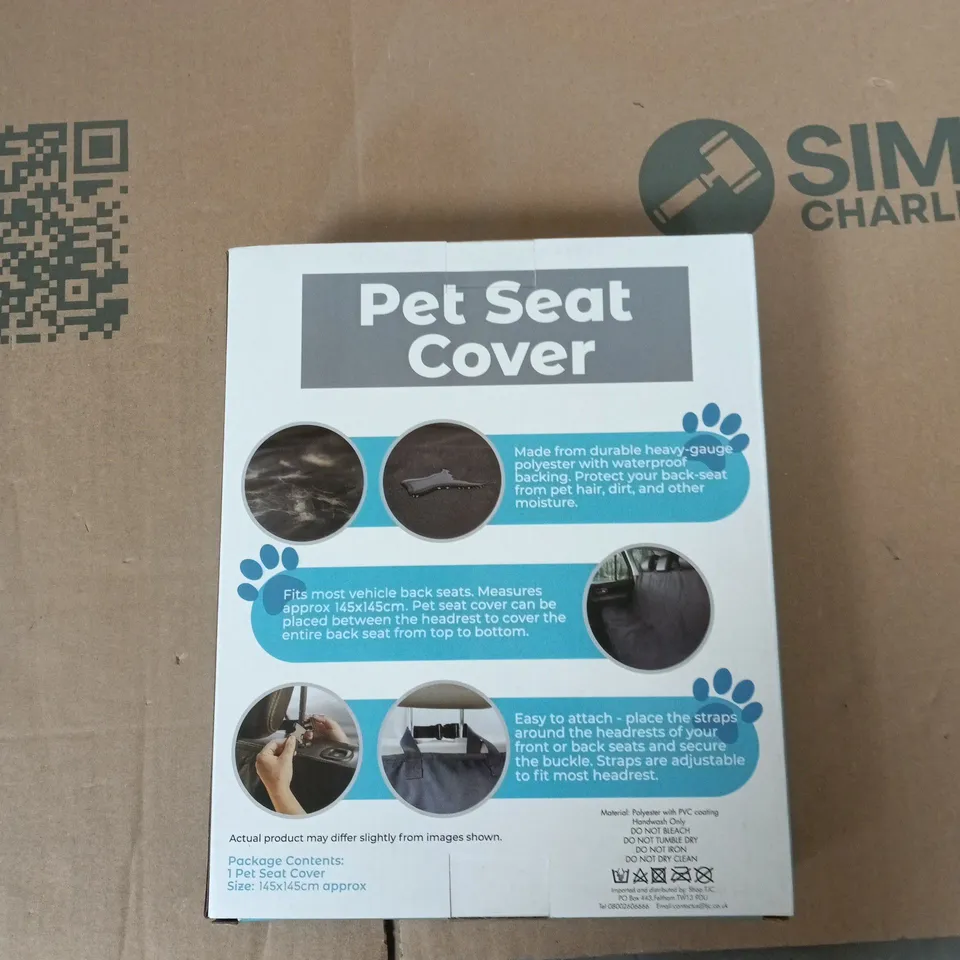 PET SEAT COVER FOR CAR – WATERPROOF BACKING, BOXED (145 X 145 CM)
