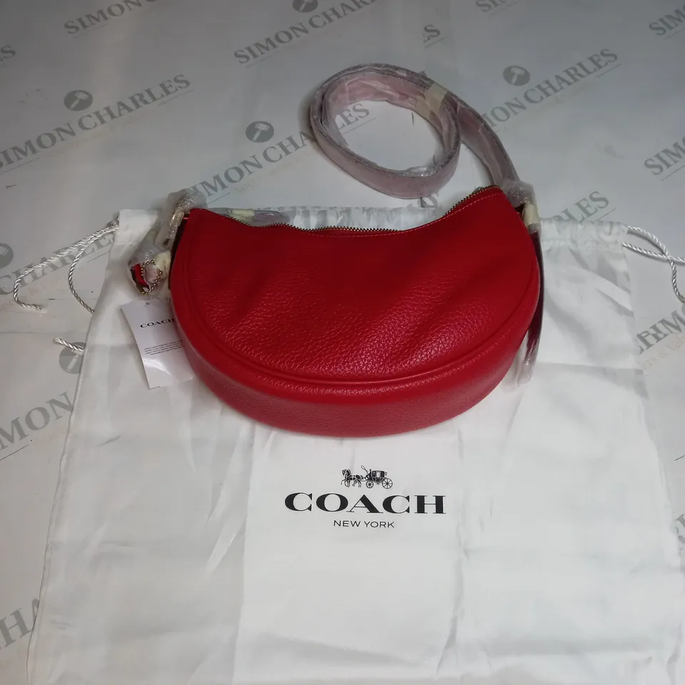 COACH RED LEATHER HANDBAG