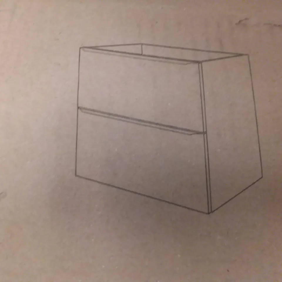 BOXED GOODHOME IMANDRA WALL MOUNTED BASIN CABINET 60CM