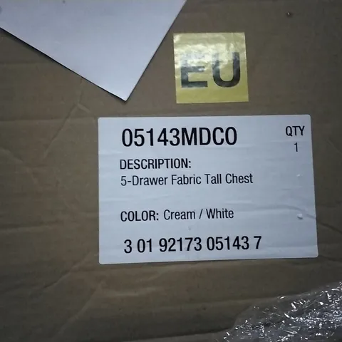 PALLET OF 20 5-DRAWER FABRIC TALL CHESTS