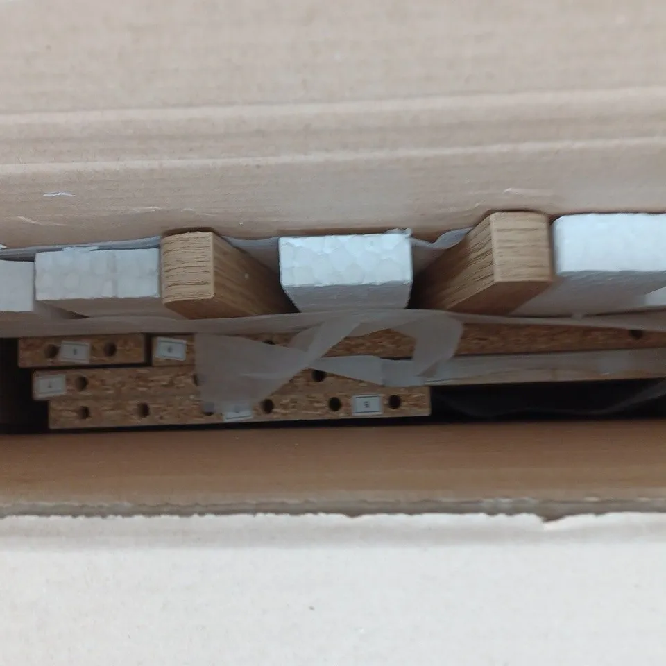 BOXED DOLAN TALL WIDE LADDER SHELF OAK COLLECTION ONLY RRP £59