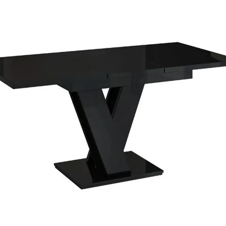 BOXED MASIV DINING TABLE IN GLOSS BLACK (1 BOX)