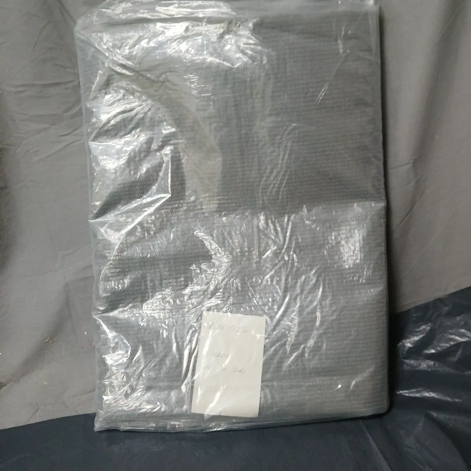 GREY WOVEN RUG - 130 X 240CM 