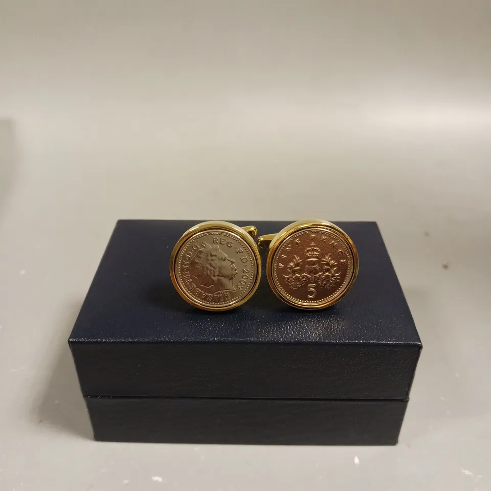 UNBRANDED 5 PENCE CUFF LINKS