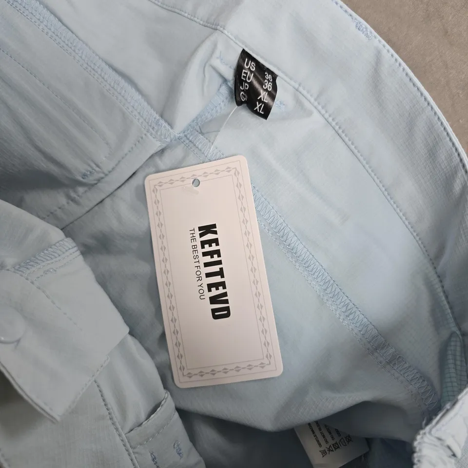 KEFITEVD Light Blue Cargo Shorts – UK 36 (US 36)