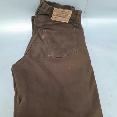 LEVIS STRAUSS BROWN DENIM JEANS SIZE W32 L30