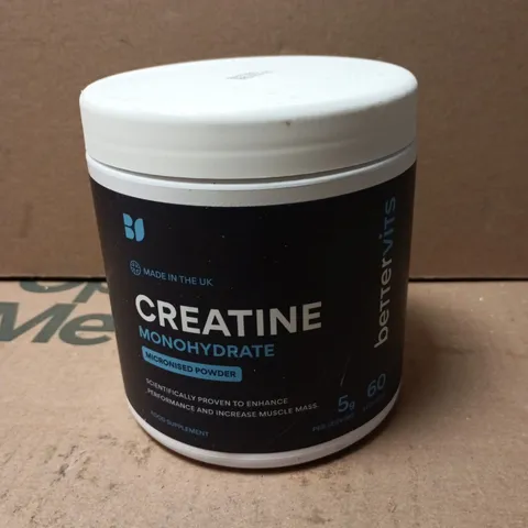 CREATINE MONOHYDRATE MICRONISED POWDER – 300 G (60 X 5 G SERVINGS) – MADE IN THE UK