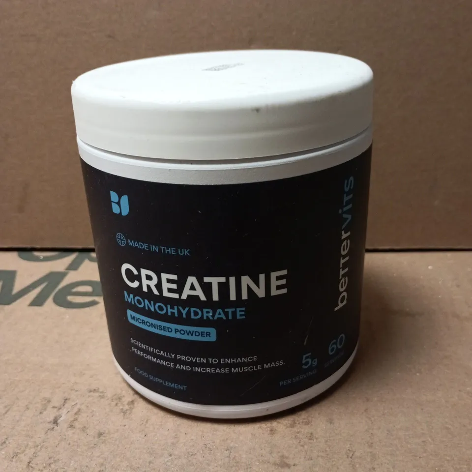 CREATINE MONOHYDRATE MICRONISED POWDER – 300 G (60 X 5 G SERVINGS) – MADE IN THE UK