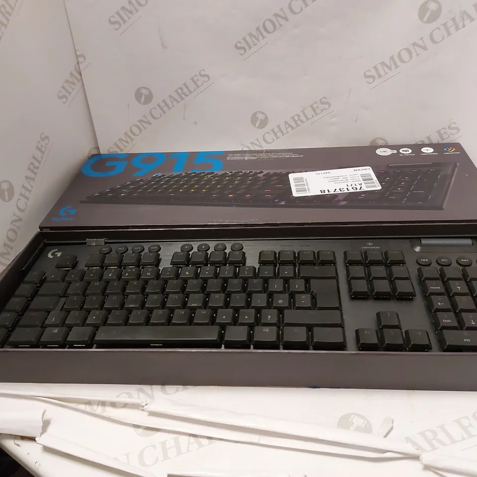 LOGITECH G915 LIGHTSPEED WIRELESS RGB MECHANICAL GAMING KEYBOARD - NO WIRELESS DONGLE