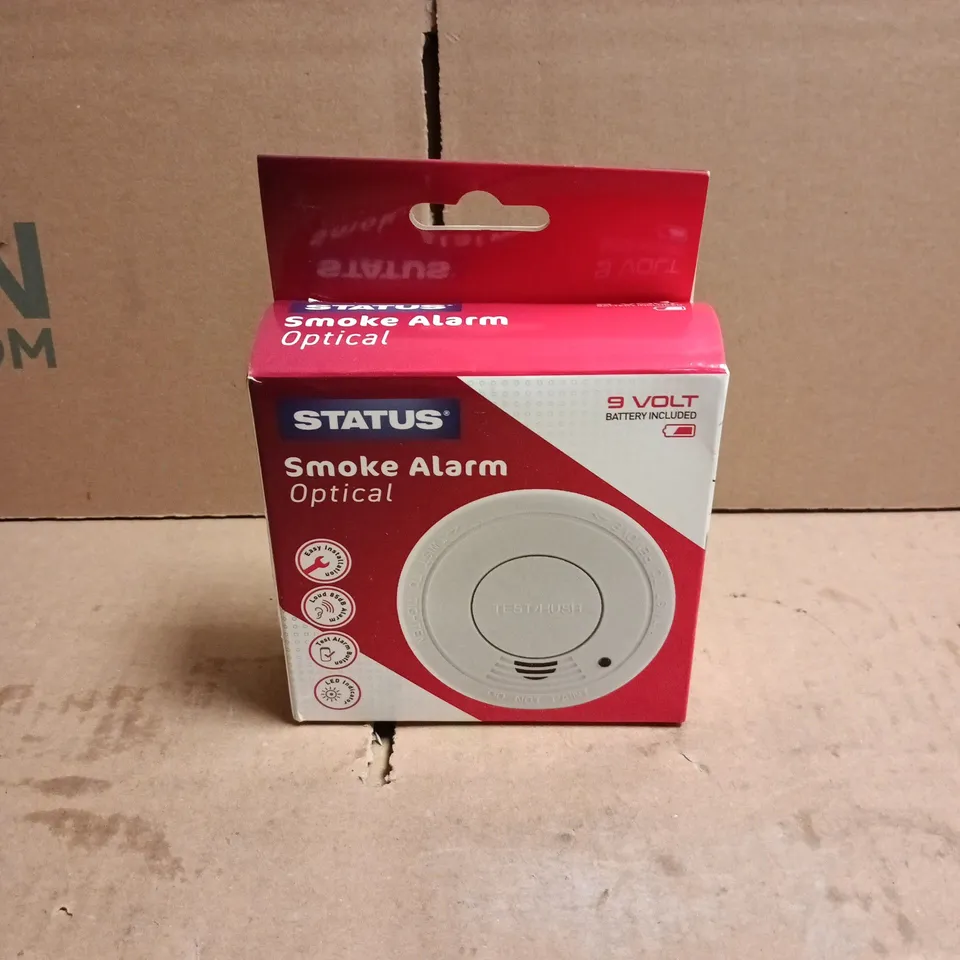 STATUS SMOKE ALARM OPTICAL 9 VOLT BOXED