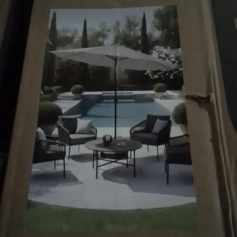 BOXED KEPLIN TILTING GARDEN PARASOL CREAM