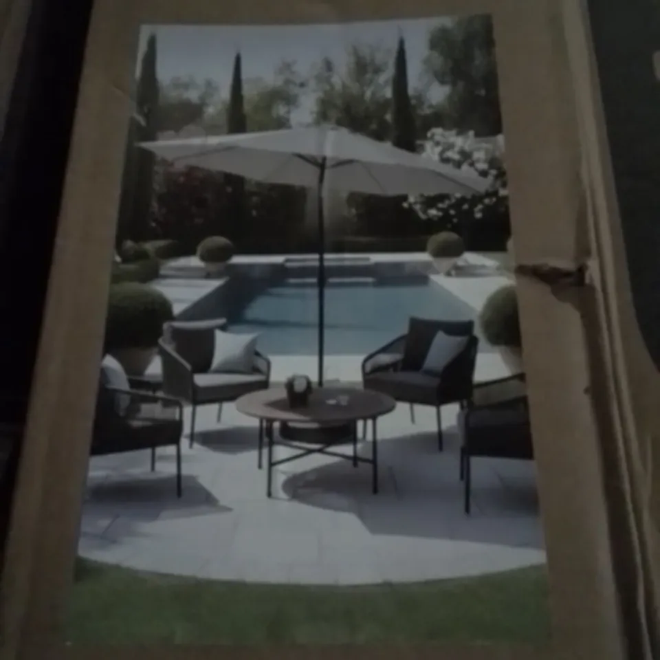 BOXED KEPLIN TILTING GARDEN PARASOL CREAM