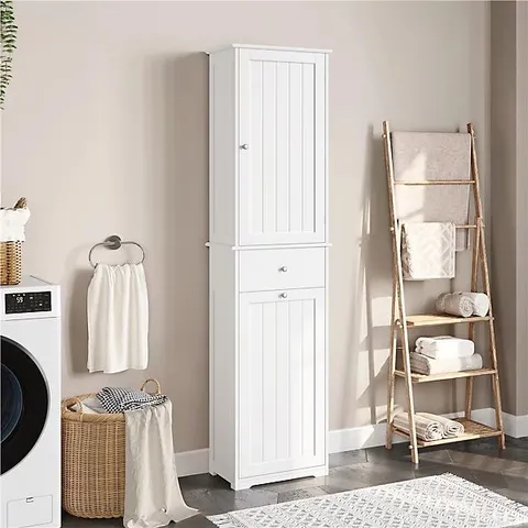 BOXED YAHEETECH TOP TOILET CABINET/WASHING MACHINE - WHITE (1 BOX)