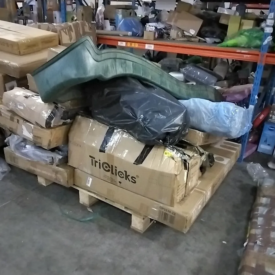 PALLET TO CONTAIN A LARGE ASSORTED CONSUMER PRODUCTS/FURNITURE PARTS