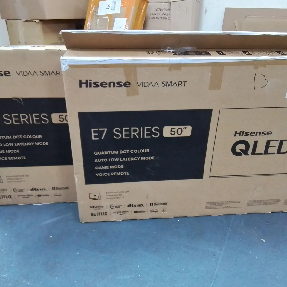 LOT OF 4 ASSORTED DAMAGED TELEVISIONS TO INCLUDE HISENSE AND LG