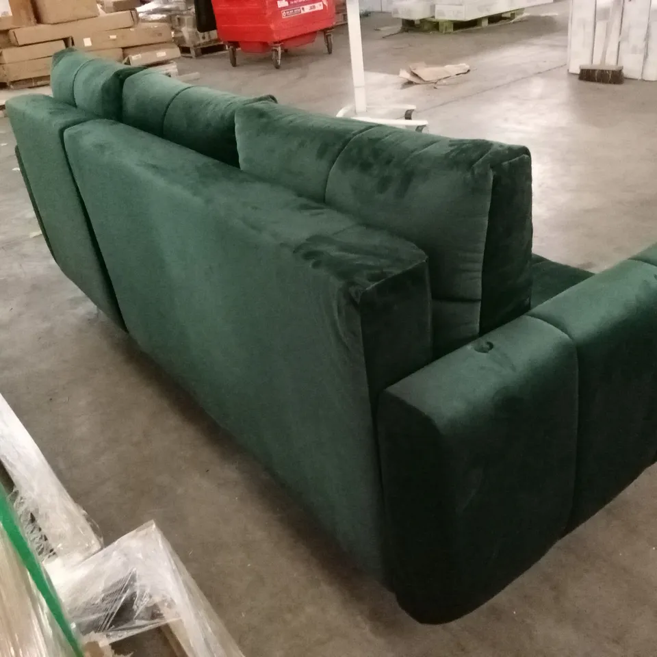 HOLLAWAY REVERSIBLE CORNER SOFA BED - DARK GREEN VELVET