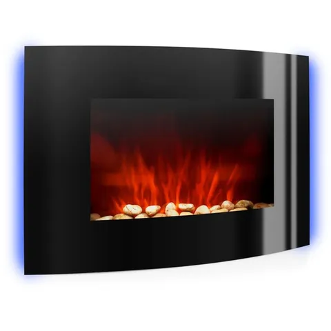 KLARSTEIN LAUSANNE 2000W 88CM WALL MOUNTED ELECTRIC FIRE BLACK