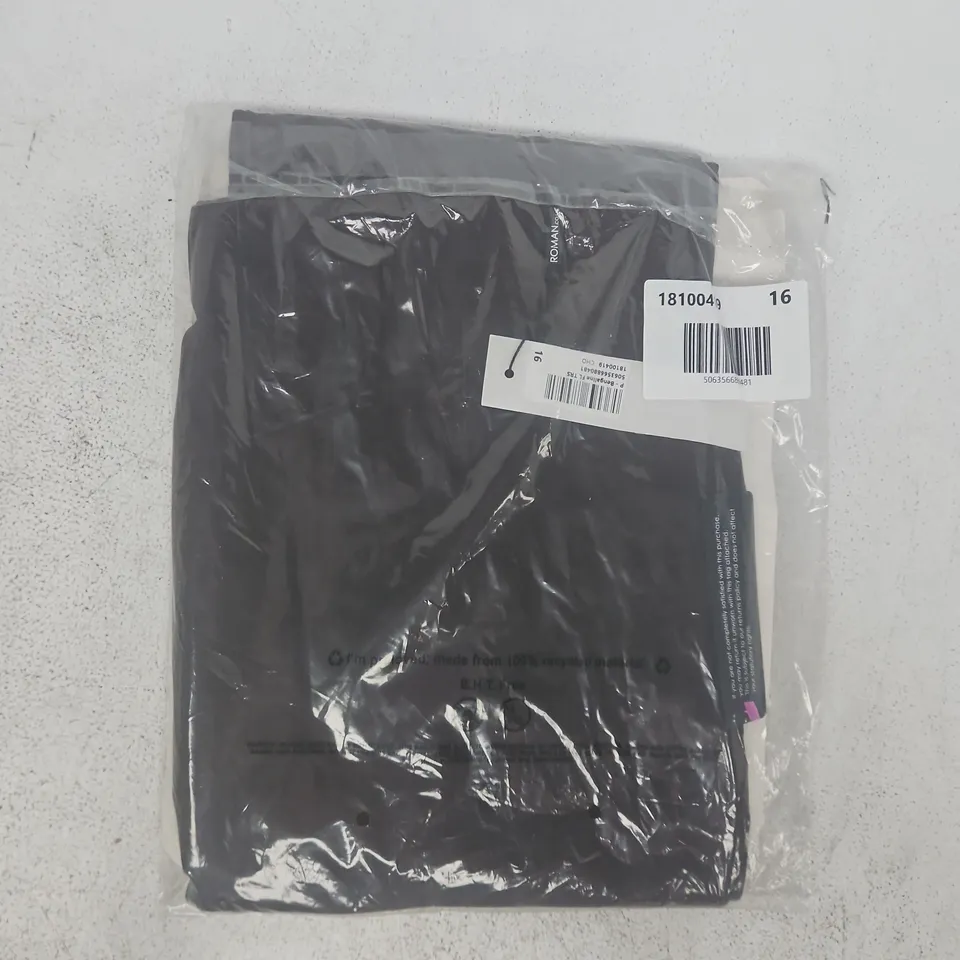 BAGGED ROMAN PETITE BENGALINE TROUSERS IN DEEP CHOCOLATE SIZE 16