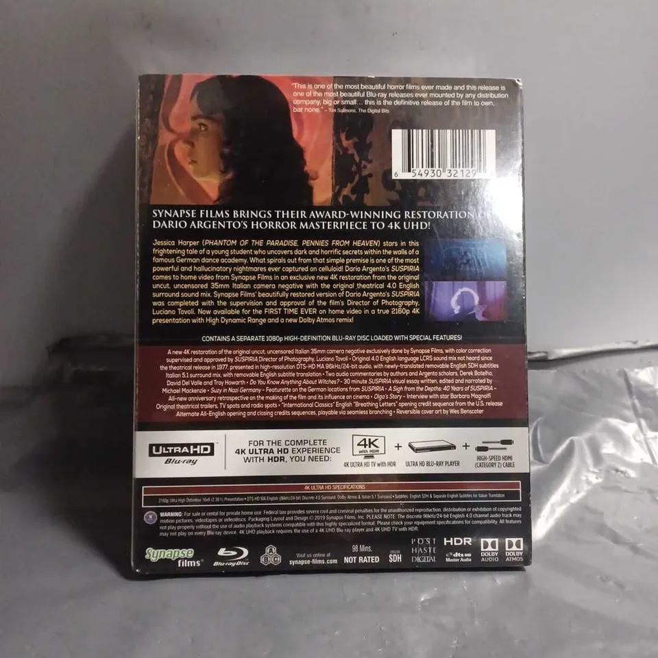 SEALED SUSPIRIA NEW 4K ULTRA HD BLU-RAY