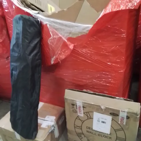 PALLET OF ASSORTED HOUSEHOLD GOODS AND PRODUCTS TO INCLUDE;KITCHEN SINK,CLOCK,CAMPING
