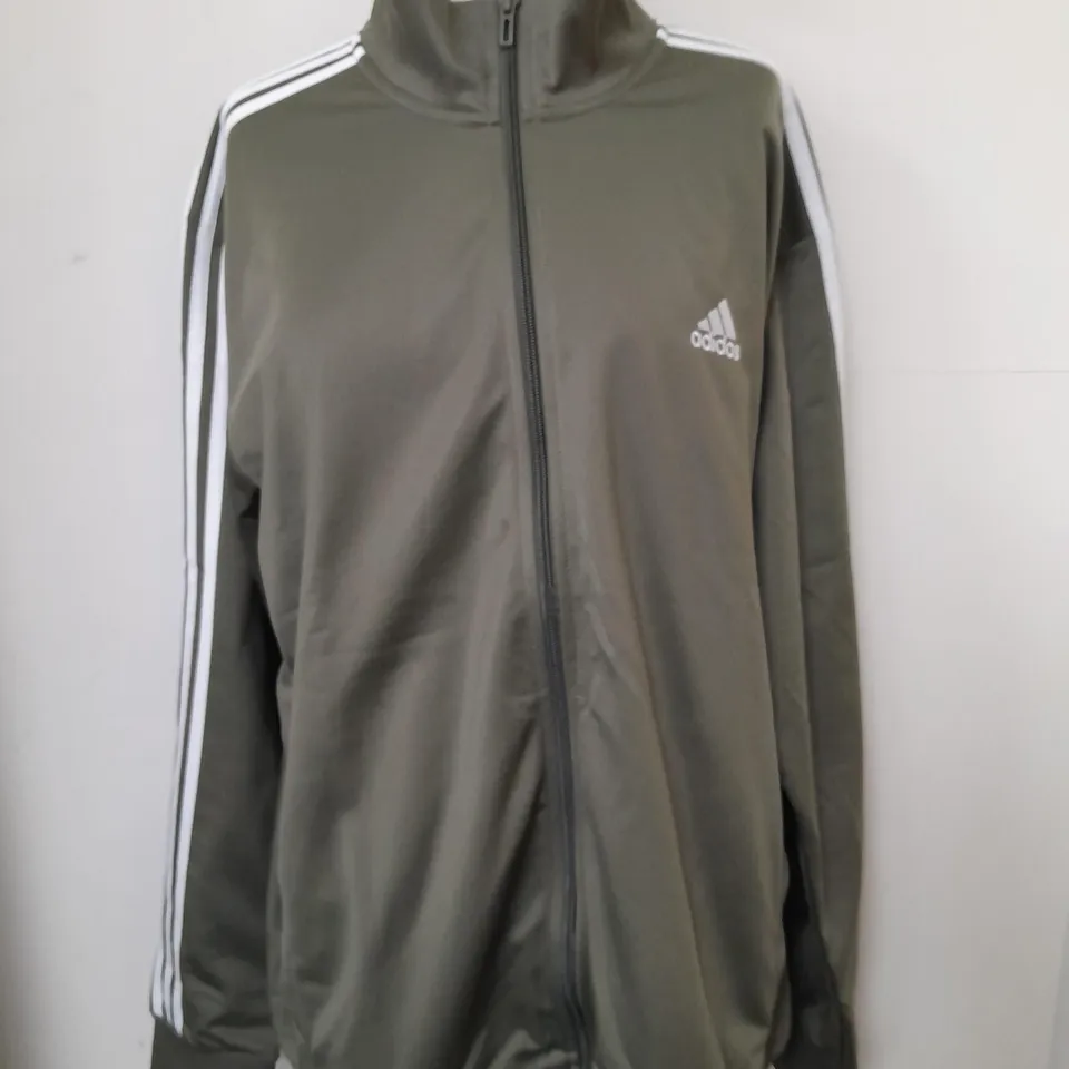 ADIDAS LOGO ZIPPED TRACKSUIT TOP SIZE XL