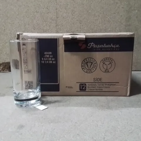 BOXED PASABAHCE WINE GLASSES APPROXIMATELY 12