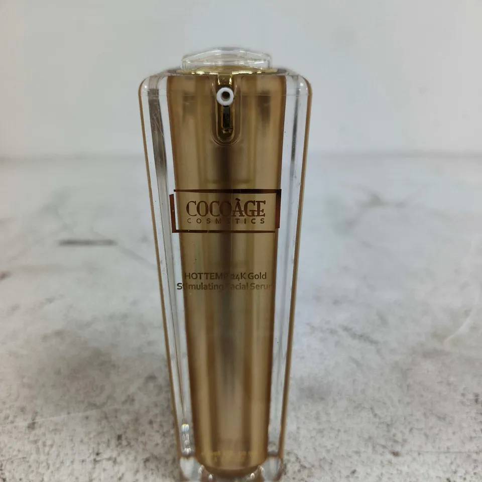 COCOAGE COSMETICS 24K GOLD FACIAL SERUM – GOLD BOTTLE