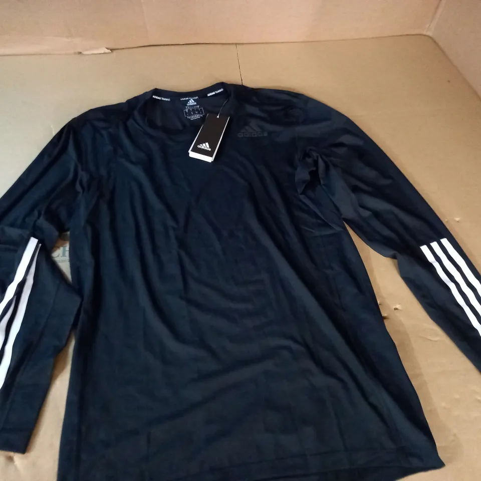 ADIDAS TRAINING LONG SLEEVE TOP IN BLACK - UK S