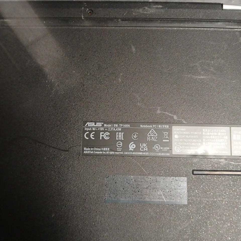 ASUS VIVOBOOK TP1400K LAPTOP – DARK GRAY, CRACKED SCREEN