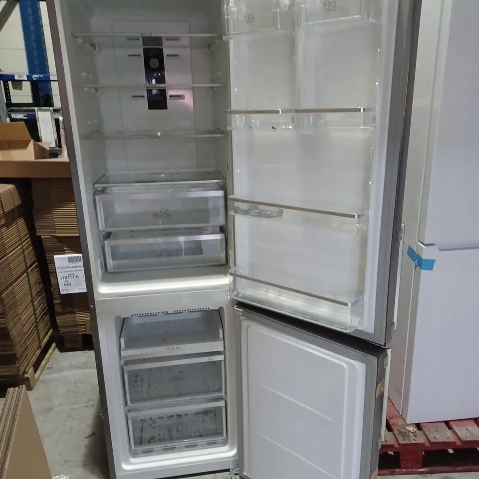 HOTPOINT H7T 911T MX H 1 FREESTANDING FRIDGE FREEZER 368L, 59.6CM WIDTH, SILVER