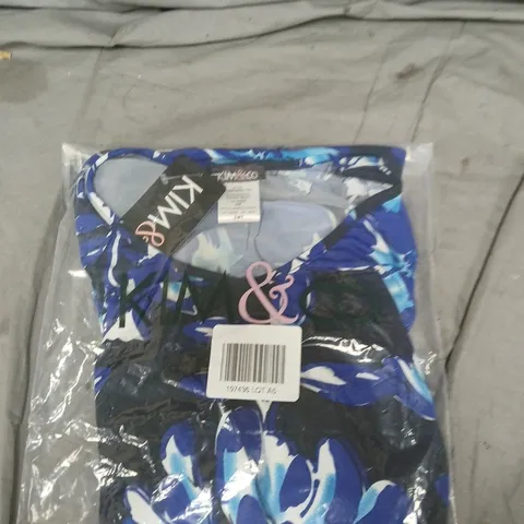 BOX OF APPROXIMATELY 25 LADIES PRINTED SMOCKED WAIST MIDI DRESSES - NAVY - SIZES MAY VARY