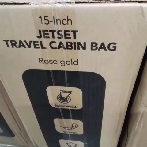 BOXED LUGG 15INCH JETSET TRAVEL CABIN BAG ROSE GOLD