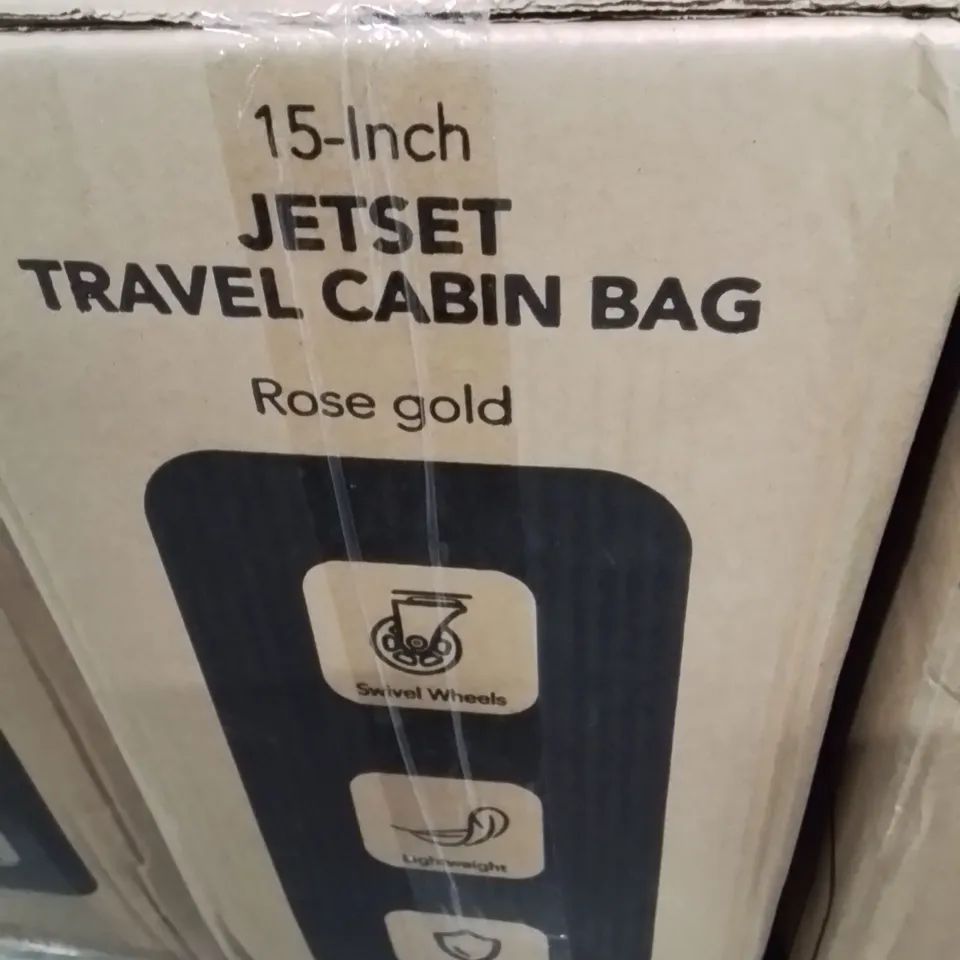 BOXED LUGG 15INCH JETSET TRAVEL CABIN BAG ROSE GOLD