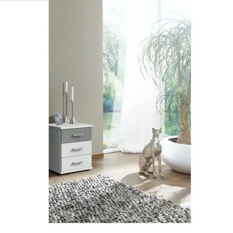 BOXED ARANGO 3 DRAWER BEDSIDE TABLE (1 BOX)