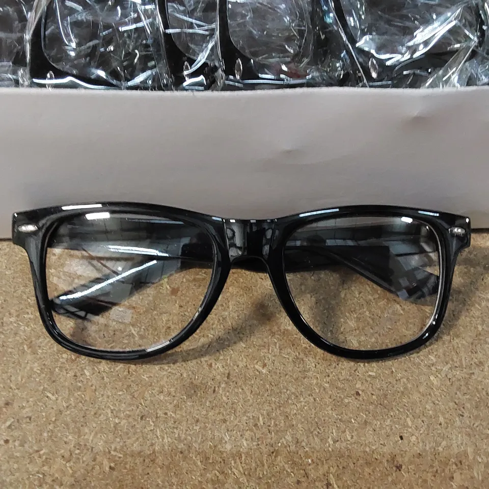 BOX OF BLACK FRAME NEED GLASSES // QUANTITY UNSPECIFIED (1 BOX)