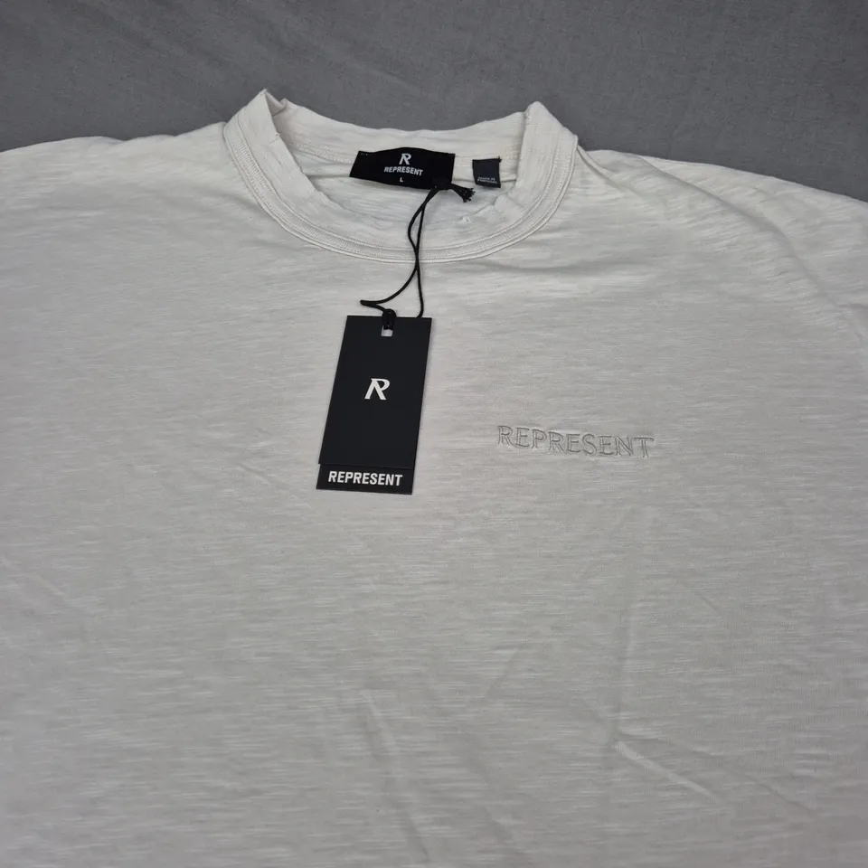 REPRESENT SLUB T-SHIRT SIZE L