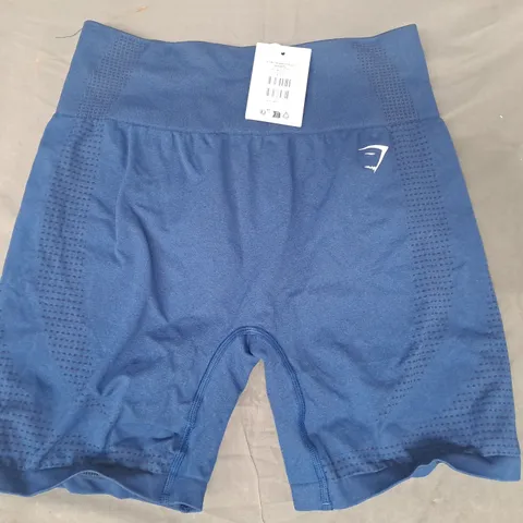 GYM SHARK VITAL SEAMLESS 2.0 SHORTS IN BLUE SIZE XL