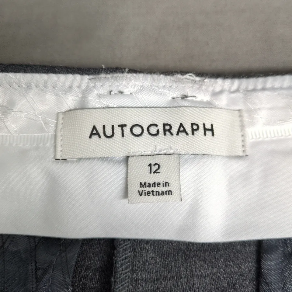 AUTOGRAPH WITH WOOL WOMEN'S TROUSERS – CHARCOAL, UK 12