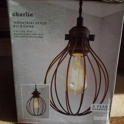 BOXED DUNELM CHARLIE INDUSTRIAL STYLE BULB CAGE