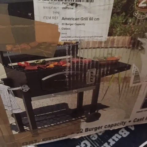 BOXED UNIFLAME CHARCOAL GRILL 22 BURGER CAPACITY