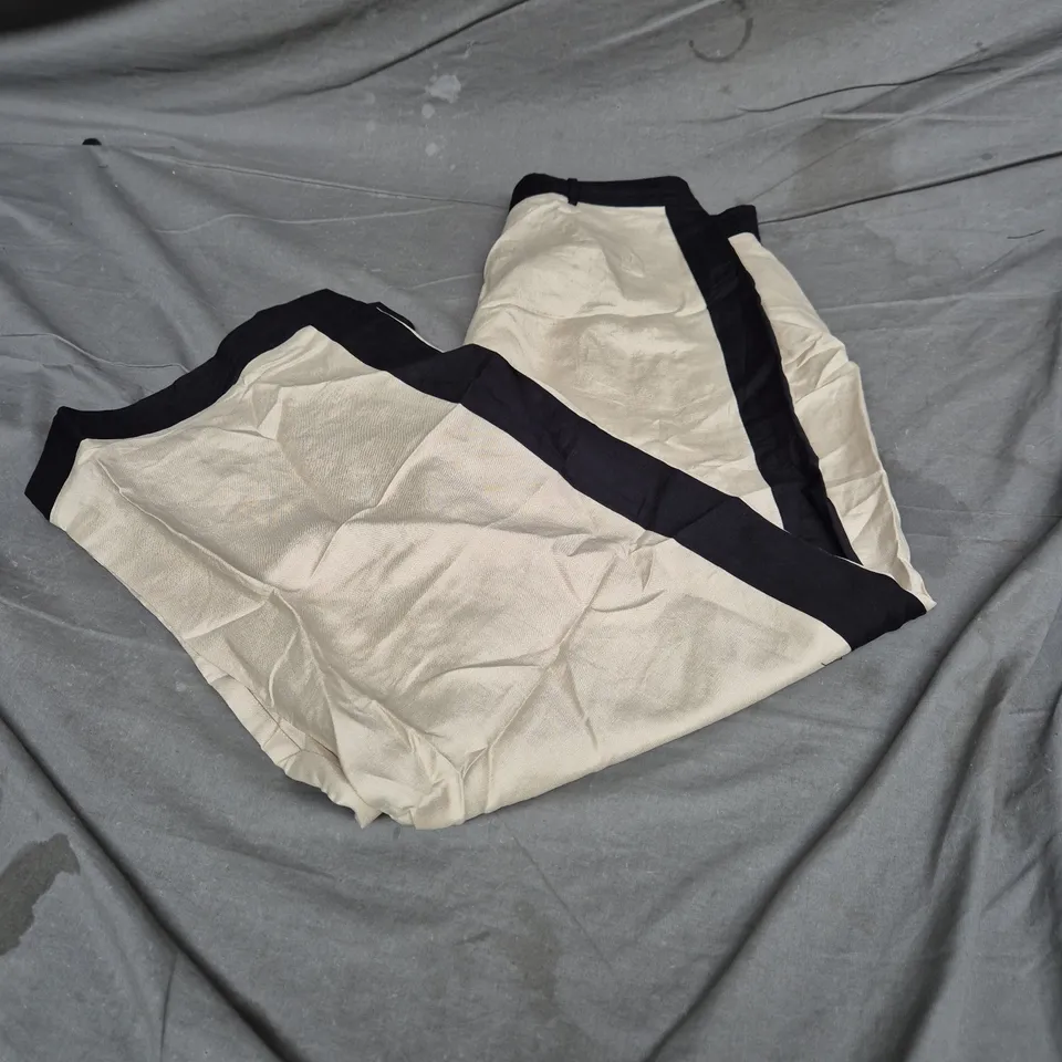KAREN MILLEN STONE LINEN-WOVEN TROUSERS, UK 14