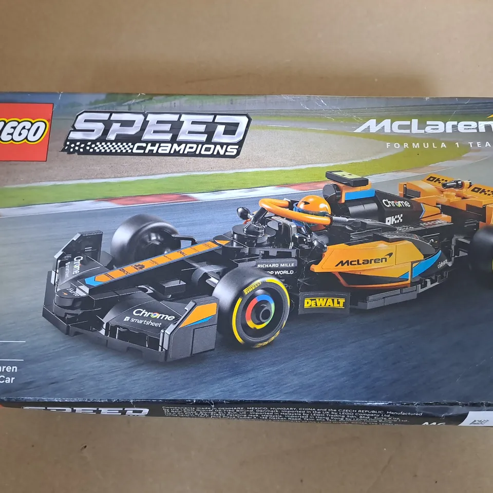 BOXED LEGO SPEED CHAMPION 2023 MCLAREN F1 RACE CAR - 76919