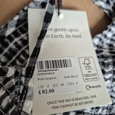 NOBODYS CHILD RUTH JUMPSUIT – SOFT BLACK – UK 8 