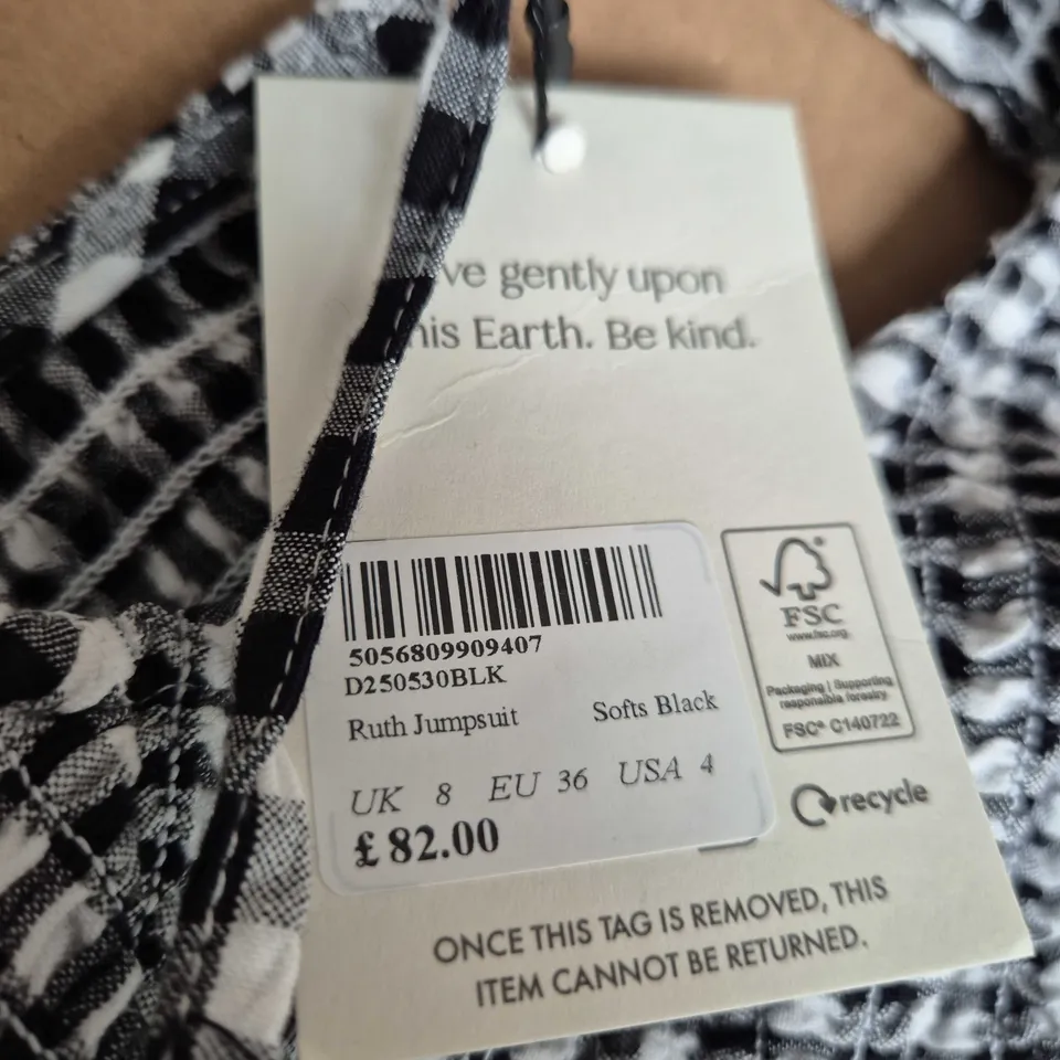 NOBODYS CHILD RUTH JUMPSUIT – SOFT BLACK – UK 8 