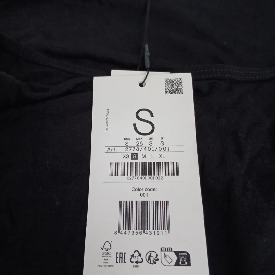 STRADIVARIUS BLACK LONG-SLEEVE TOP – WOMEN’S, UK SIZE S