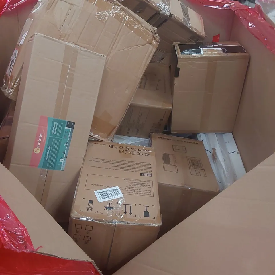PALLET OF ASSORTED PRODUCTS AND ITEMS TO INCLUDE;AIR COOLER,PORTABLE AIR COOLER MIX.