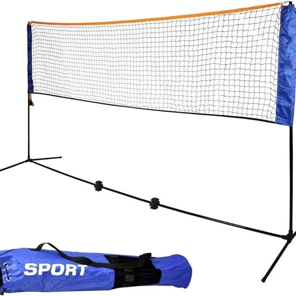 BOXED SMALL 3M ADJUSTABLE FOLDABLE BADMINTON TENNIS VOLLEYBALL NET