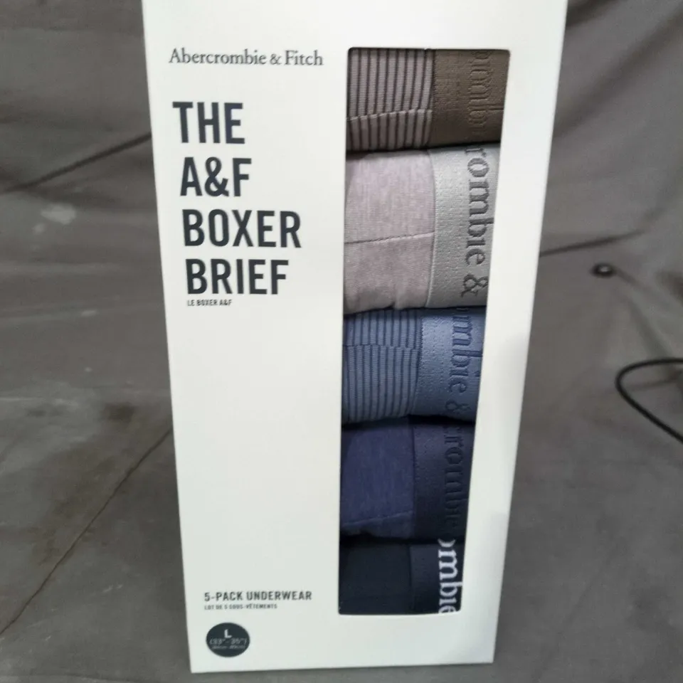 ABERCROMBIE & FITCH THE A&F BOXER BRIEF 5-PACK UNDERWEAR – SIZE L