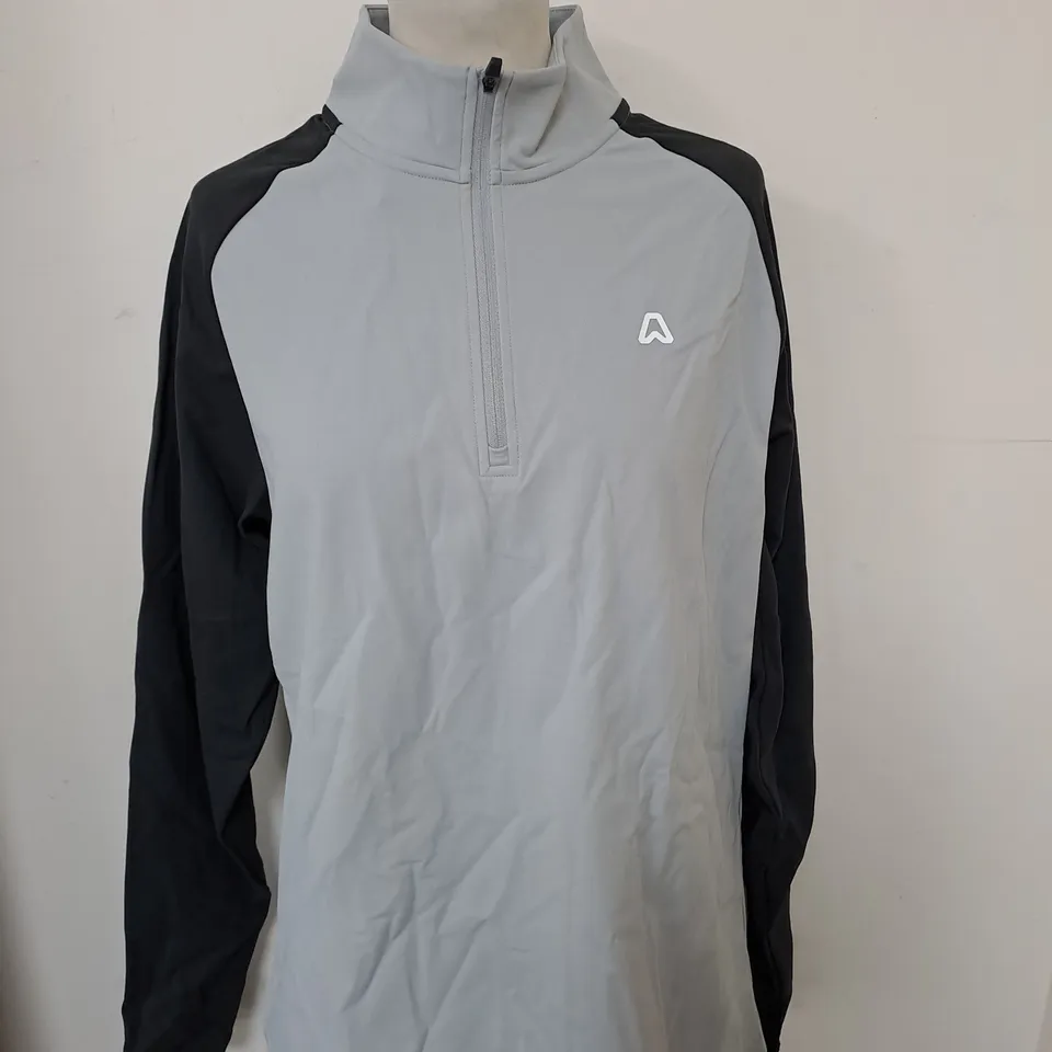 ATSG SLIM FIT CONTRAST TOP IN BLACK/GREY SIZE L